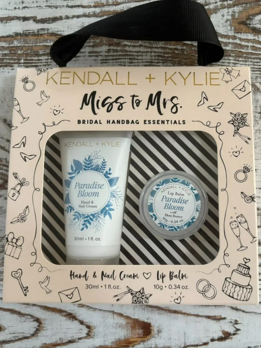 NWT Kendall & Kylie Miss to Mrs Bridal Handbag Essentials Lip Balm Hand Cream